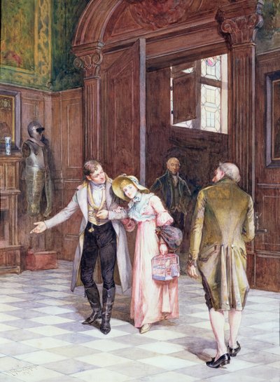 Crossing the Threshold, the New Bride, 1886 by Henry Gillard Glindoni
